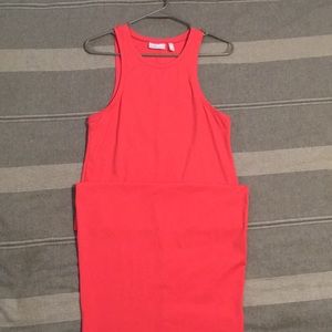 Peach bodycon dress
